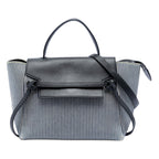 Mini Striped Canvas and Leather Belt Bag