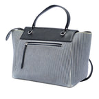 Mini Striped Canvas and Leather Belt Bag
