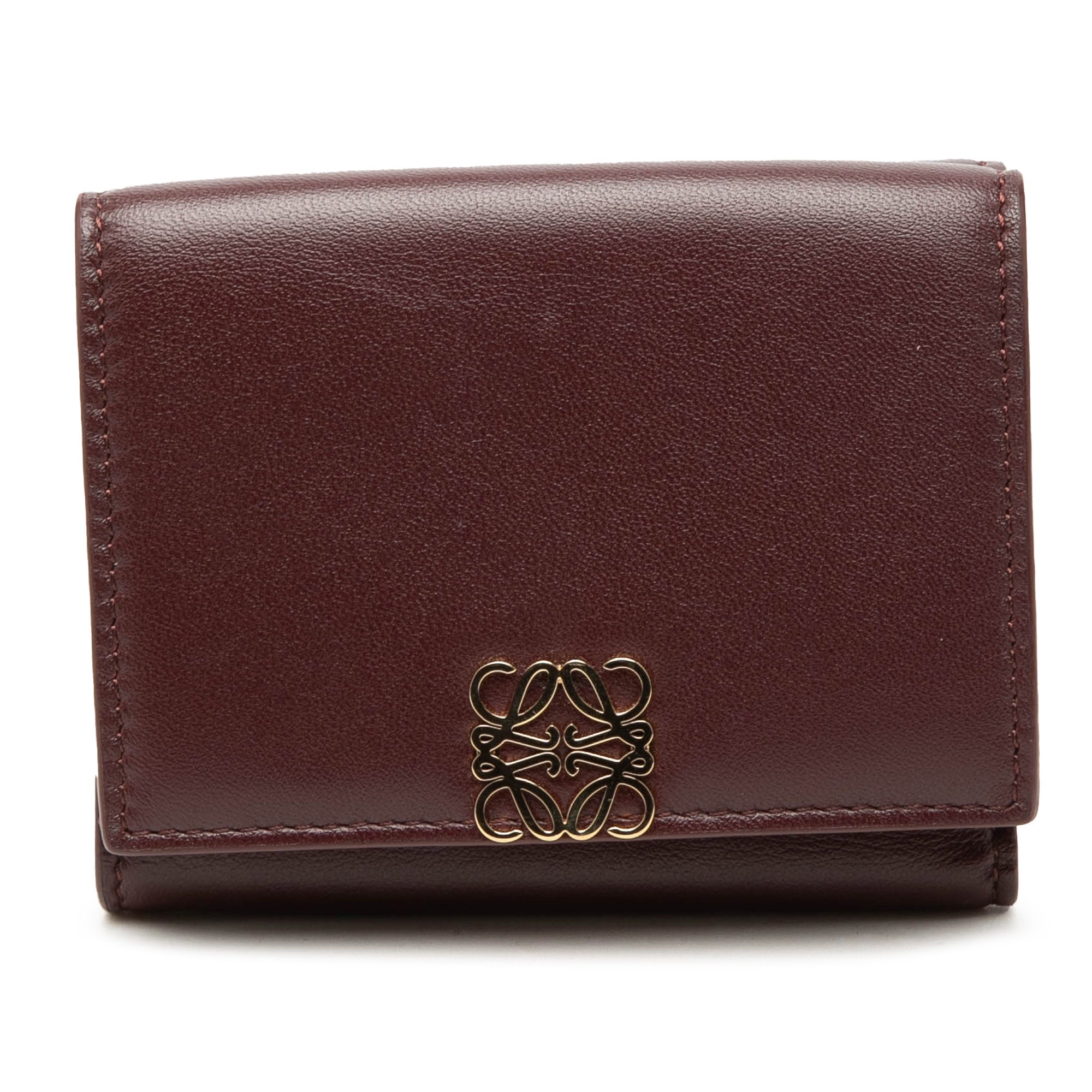Leather Anagram Trifold Wallet