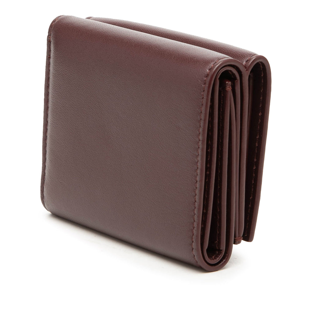 Leather Anagram Trifold Wallet