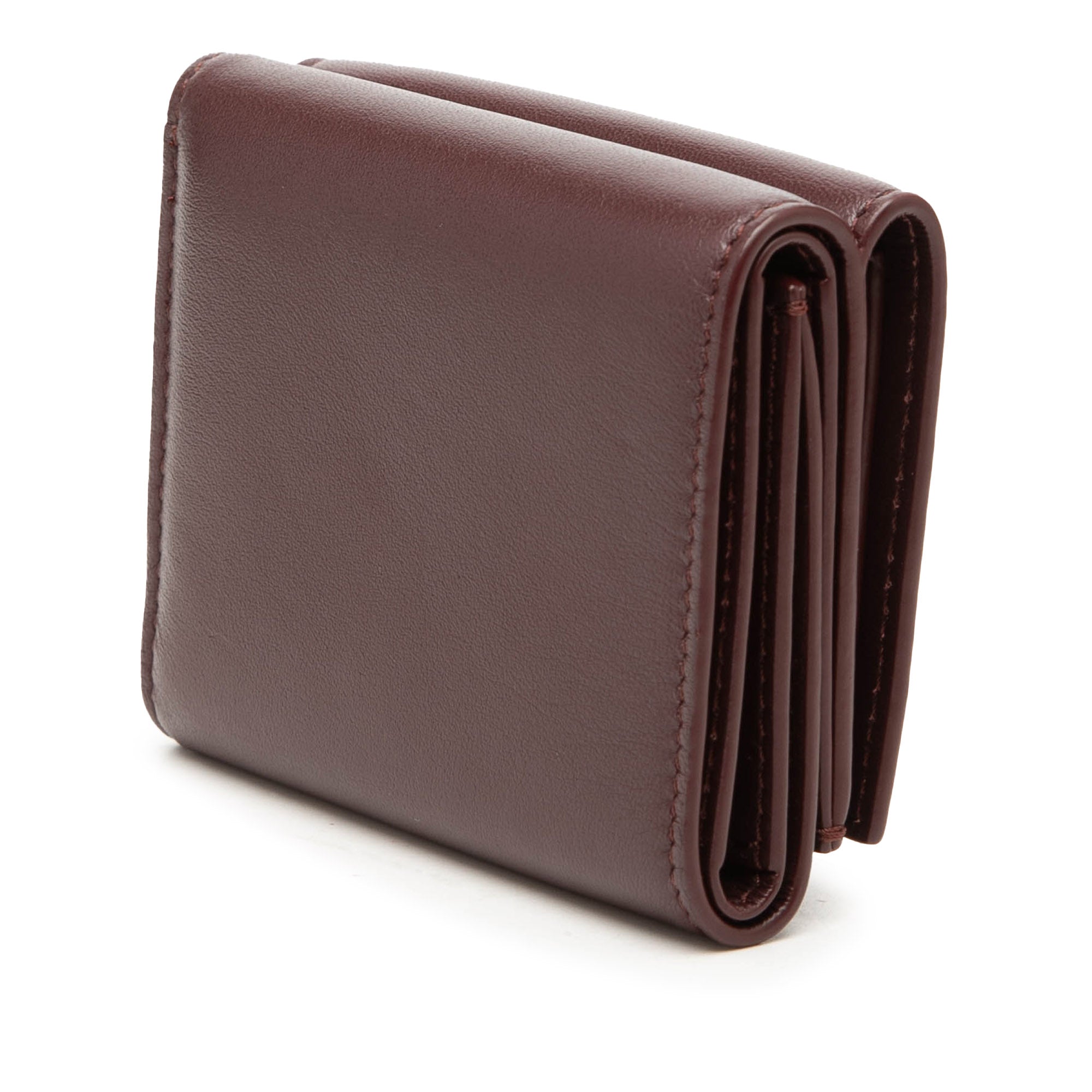 Leather Anagram Trifold Wallet