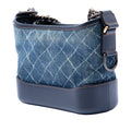 Small Printed Denim and Calfskin Gabrielle Hobo