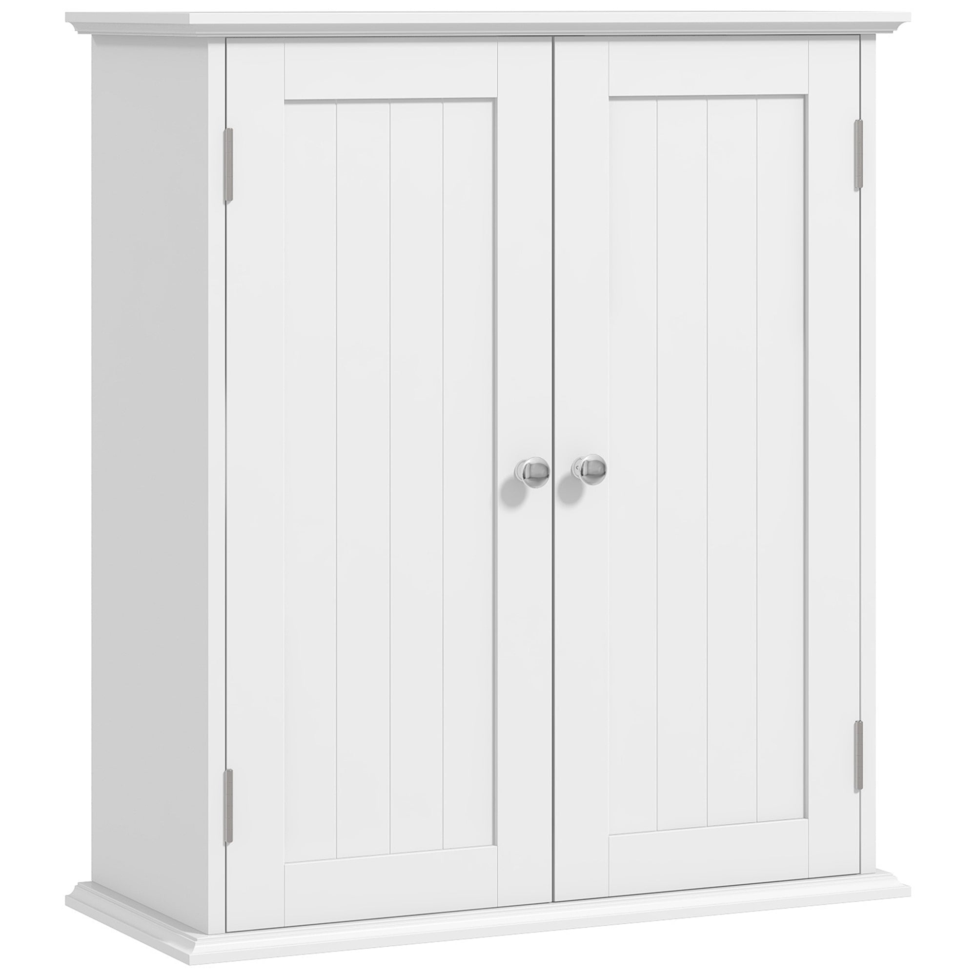 3-Tier Medicine Cabinet, Bathroom Wall Cabinet with Adjustable Shelf & 2 Doors, White