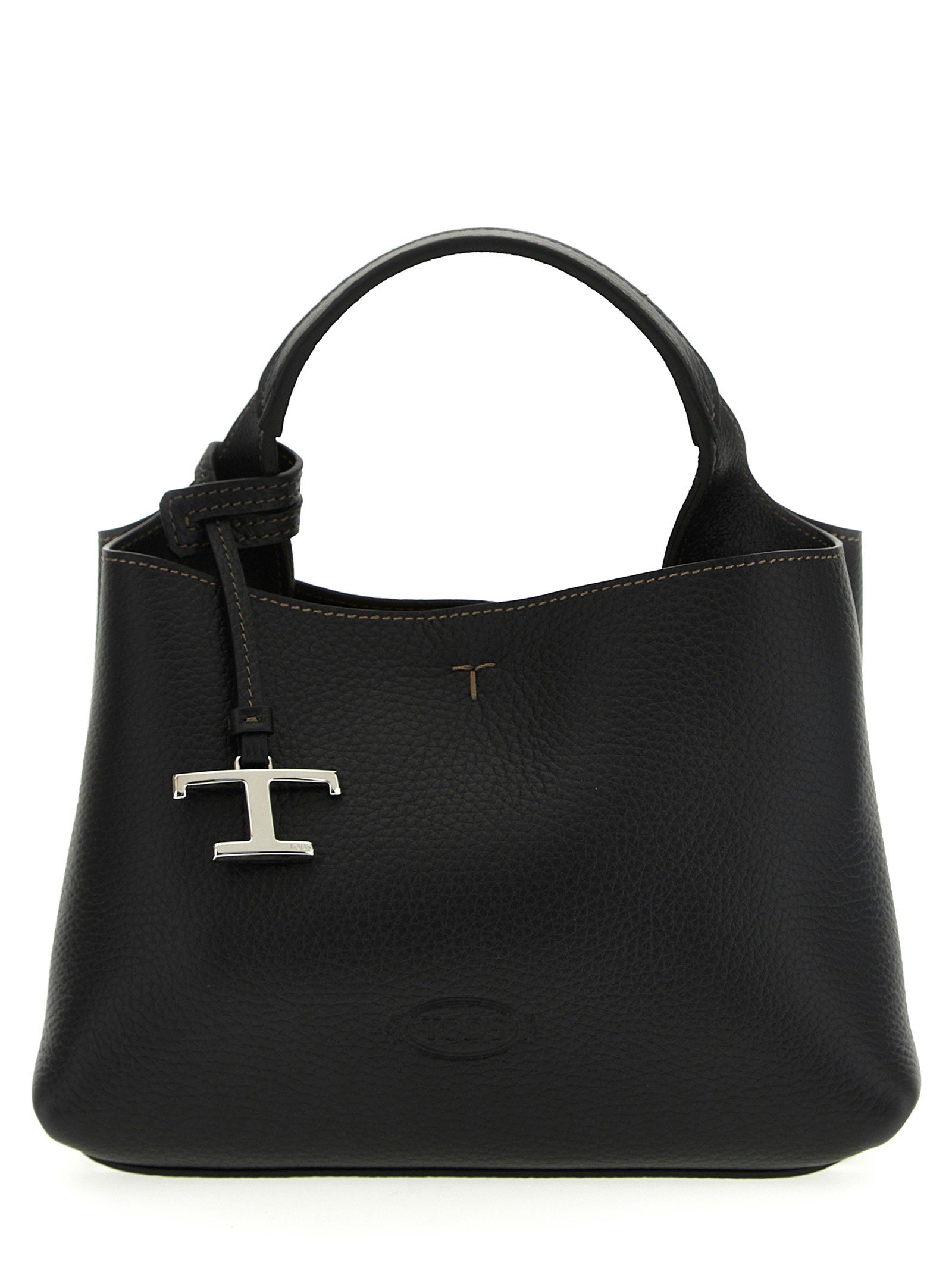 Tod's Micro Grainy Leather Shoulder Bag — Black