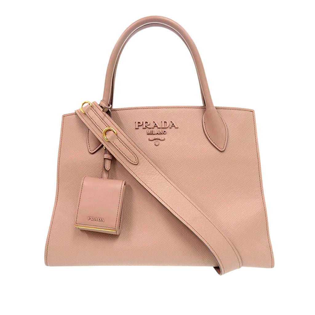 Medium Saffiano Cuir Monochrome Top Handle Tote