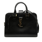 Baby Leather Monogram Cabas Satchel