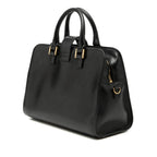 Baby Leather Monogram Cabas Satchel