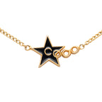 Gold Plated Enamel Coco Star Pendant Necklace