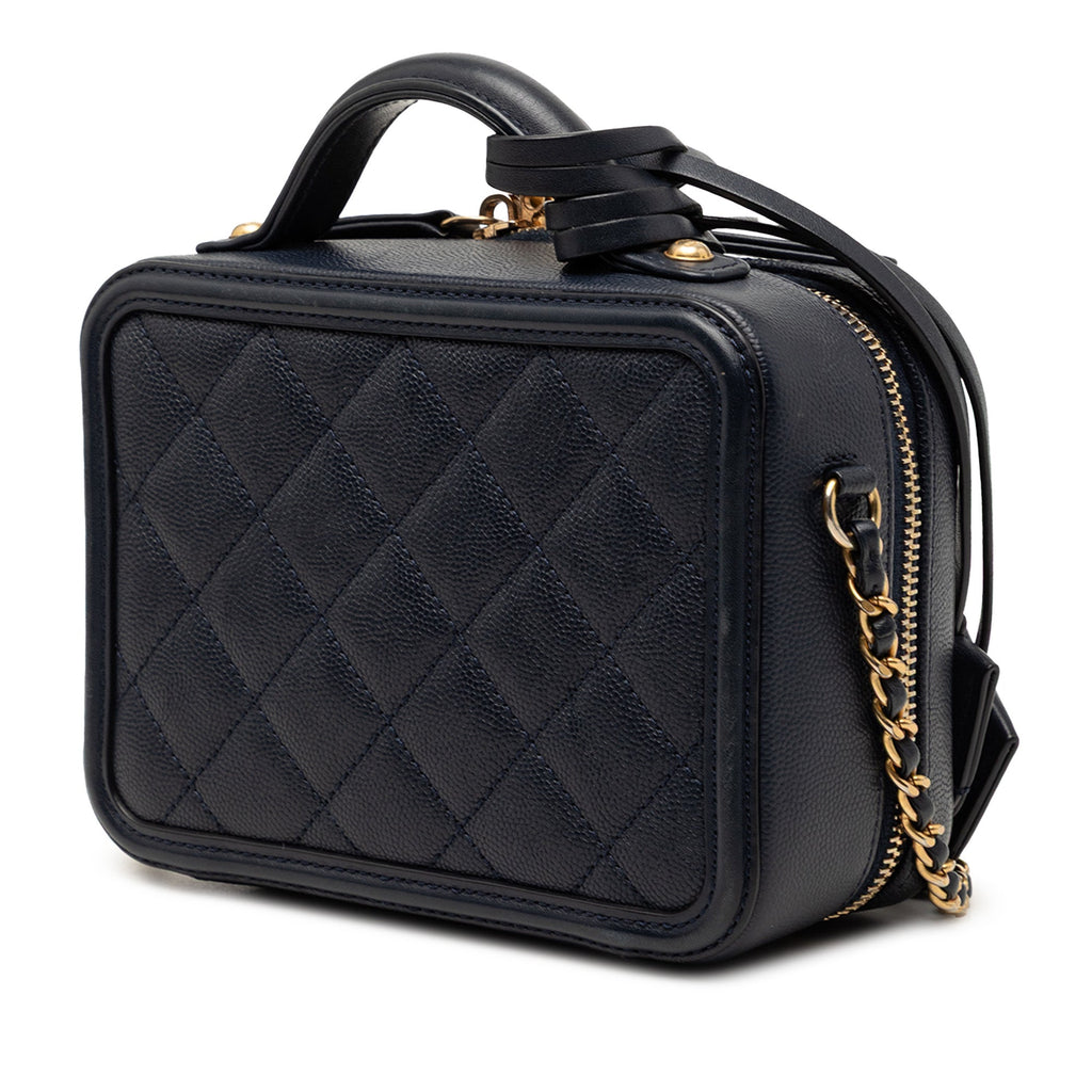 Small Caviar CC Filigree Vanity Case