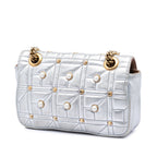 Small Pearly GG Marmont Pearl Studded Matelasse Leather Shoulder Bag