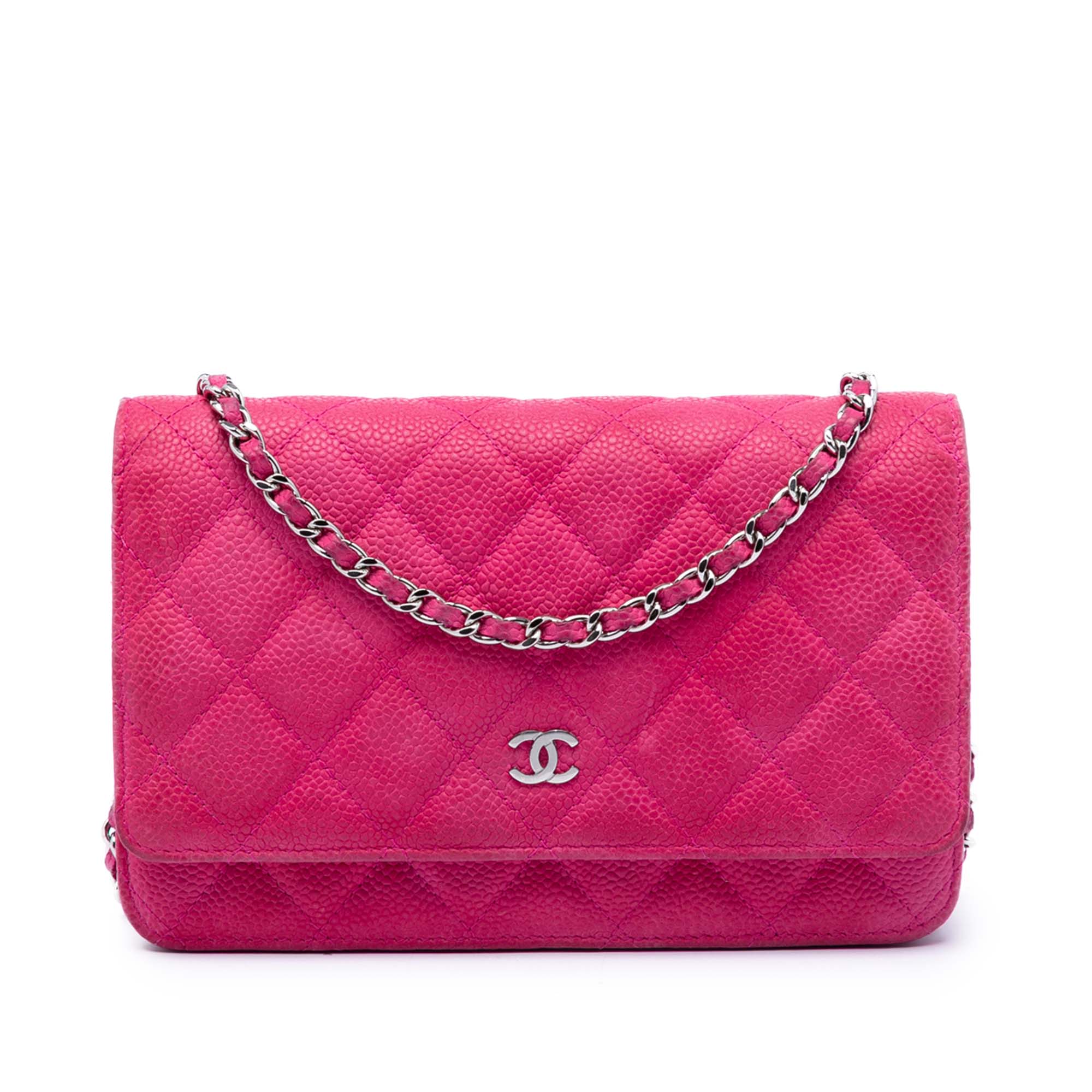 CC Quilted Caviar Wallet on Chain