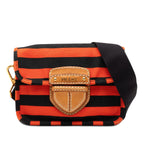 Canvas Canapa Righe Striped Messenger Bag