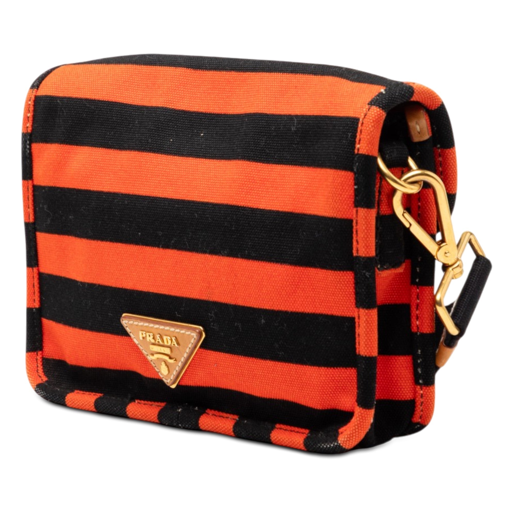 Canvas Canapa Righe Striped Messenger Bag