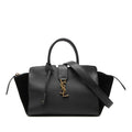 Baby Suede Trimmed Leather Downtown Cabas Satchel