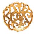 CC Gold Plated Filigree Brooch