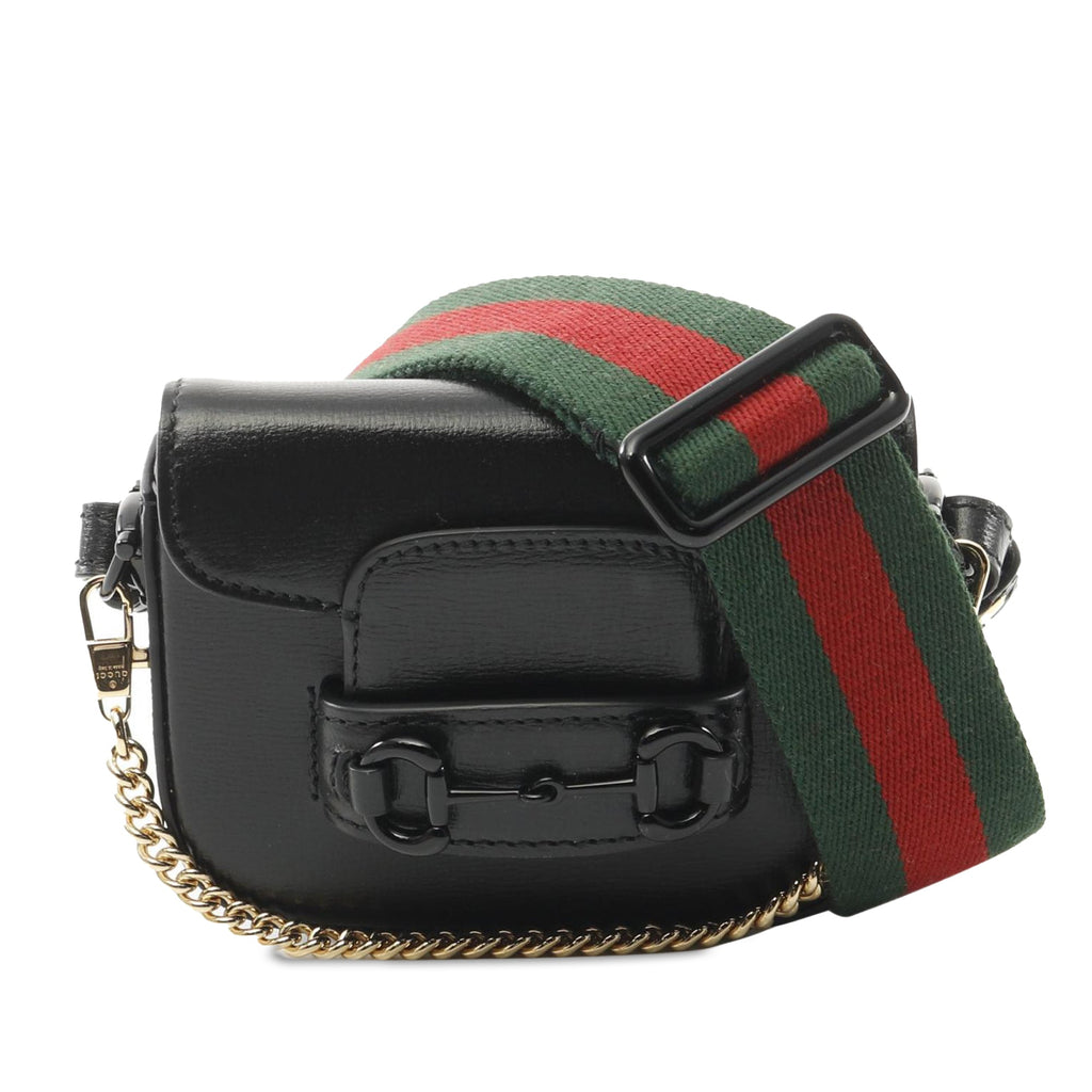 Mini Leather Horsebit 1955 Web Satchel