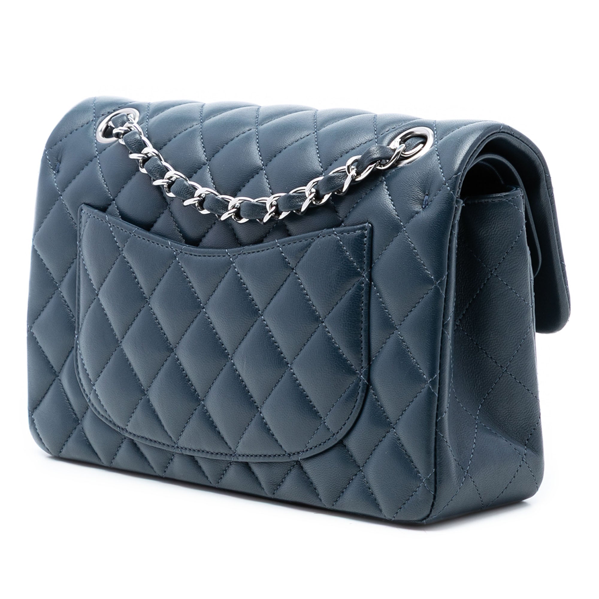 Small Classic Lambskin Double Flap