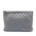 Large Quilted Metallic Lambskin O Case Clutch