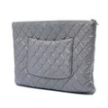 Large Quilted Metallic Lambskin O Case Clutch