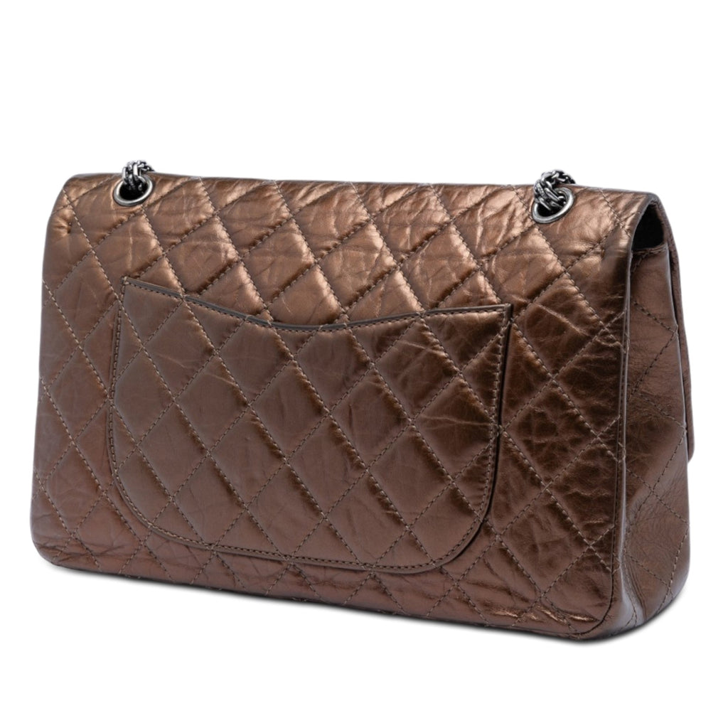 Metallic Aged Calfskin Reissue 2.55 Single Flap 227