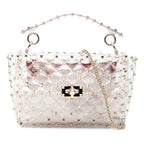 Medium PVC Rockstud Spike Satchel