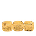 Gold Plated Triple CC Brooch