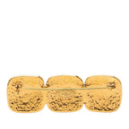 Gold Plated Triple CC Brooch