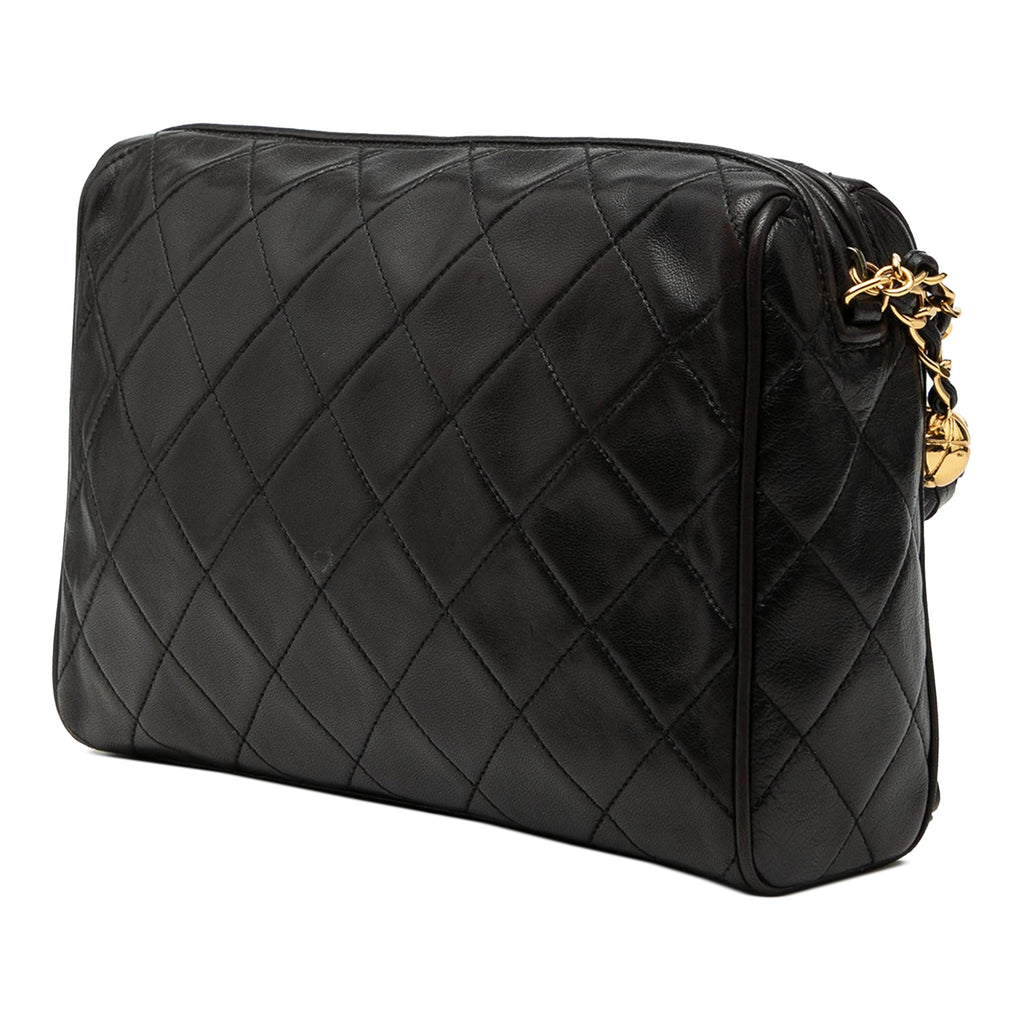 CC Diamond Quilted Lambskin Tassel Camera Bag
