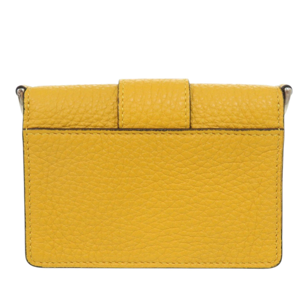 Micro Leather Flat Baguette Crossbody