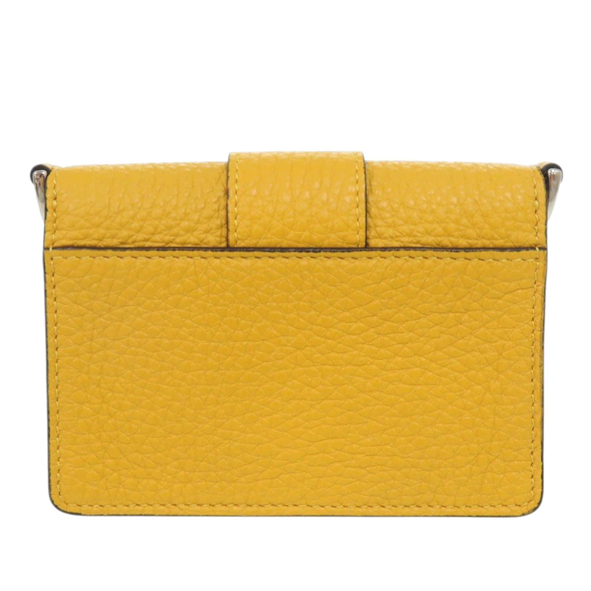 Micro Leather Flat Baguette Crossbody
