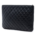 Large Quilted Tweed and Lambskin Camellia O Case Clutch