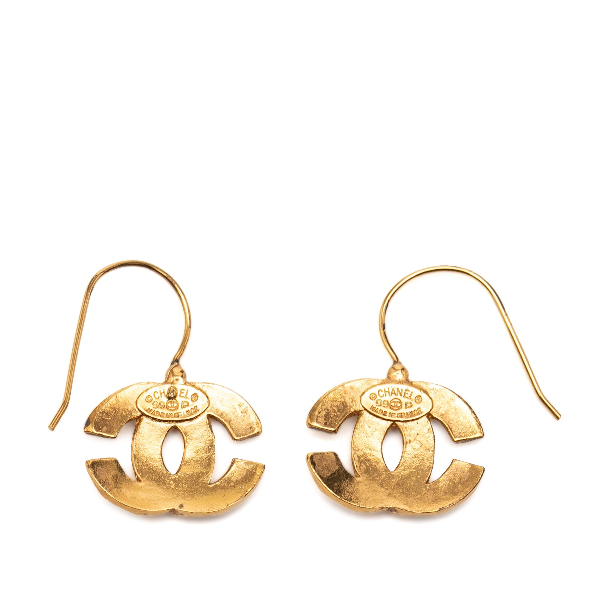 CC Gold Plated Hook Earrings