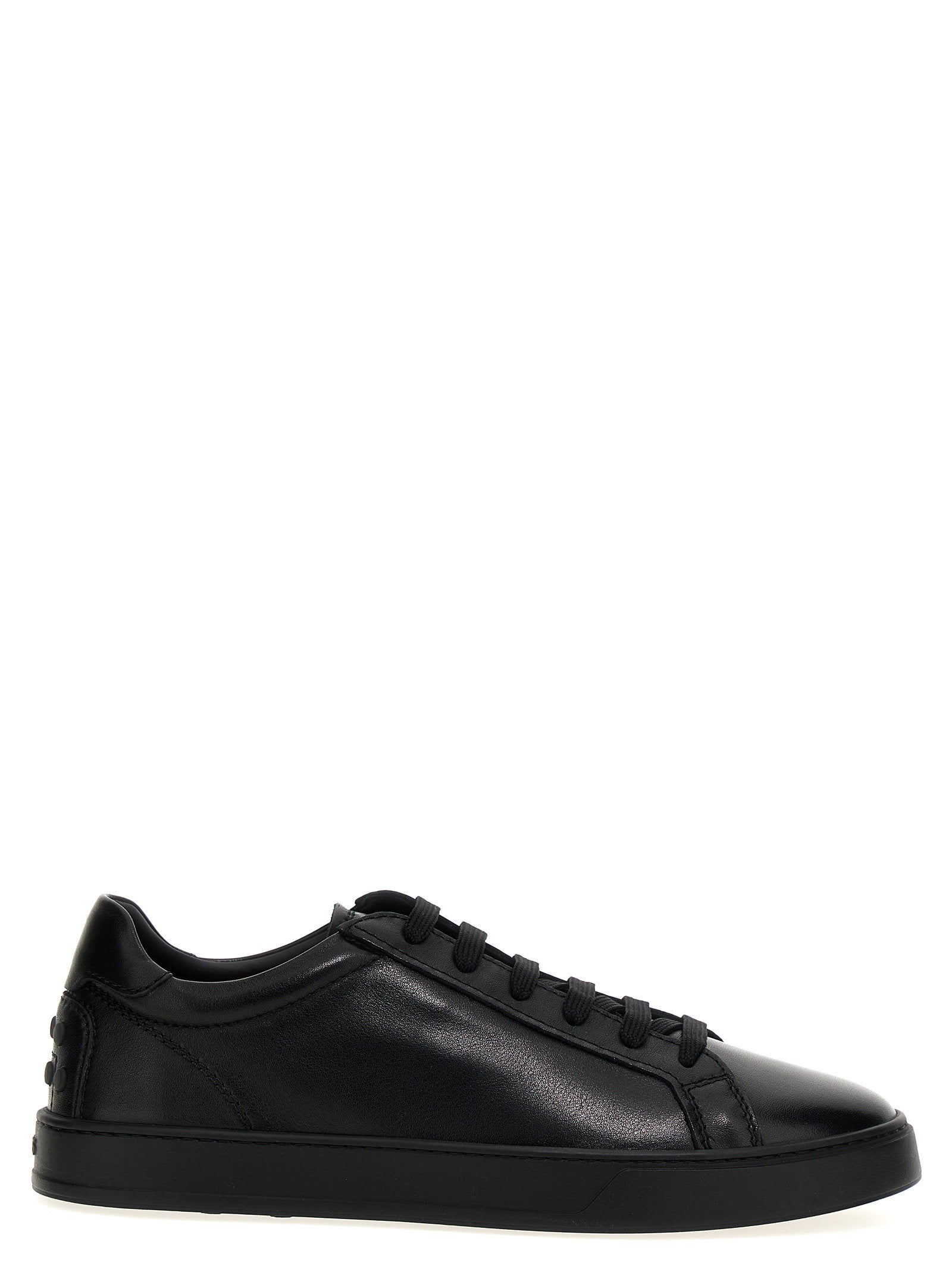 Tod's Leather Low-Top Sneaker — Black