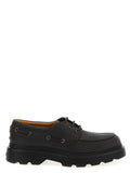 Tod's Leather Lace-Up Boat Shoe — Black