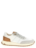 Tod's Mixed Leather & Suede Sneaker — White