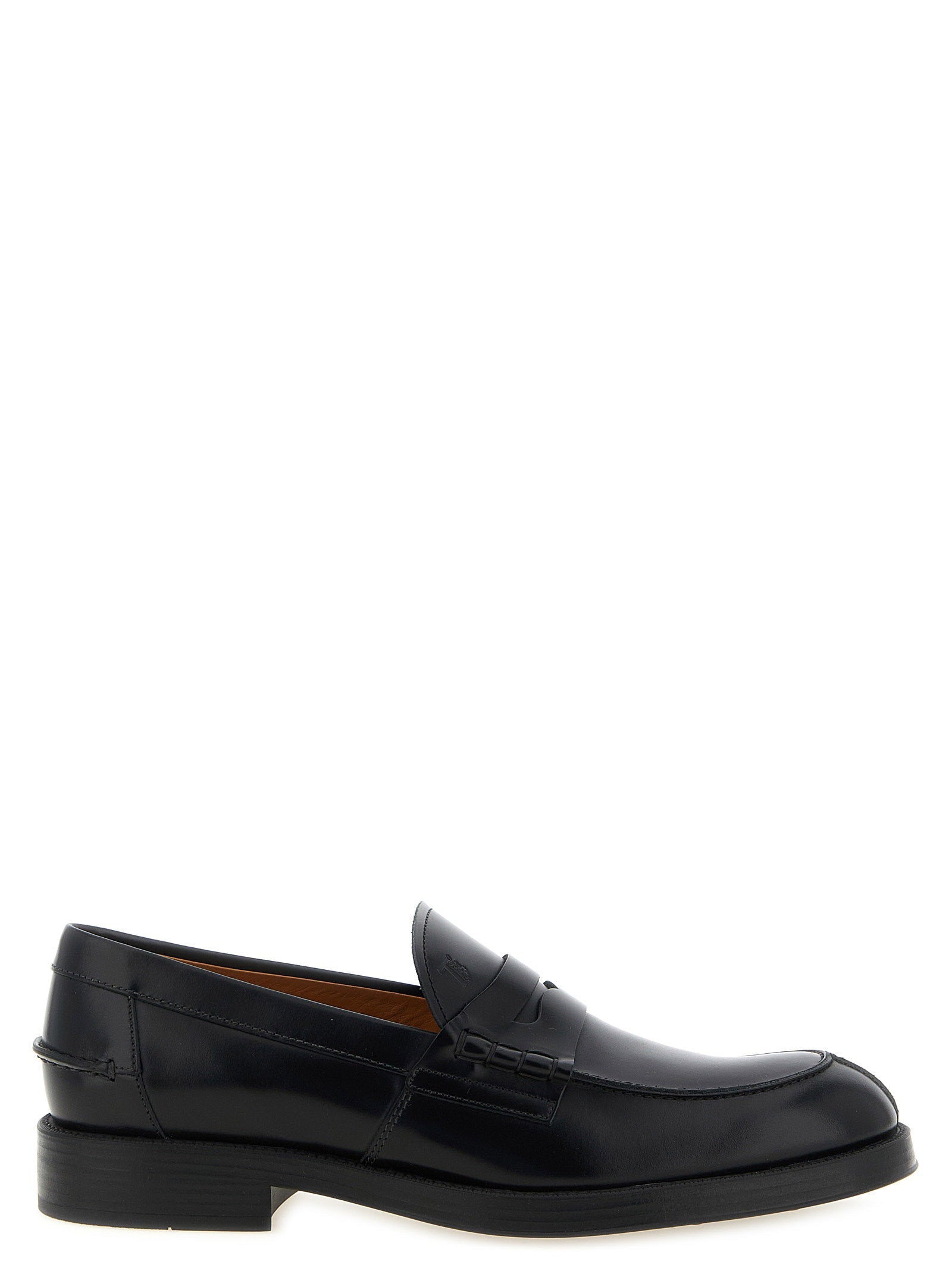 Tod's Smooth Calf Leather Loafer — Black
