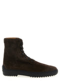 Tod's Suede Lace-Up Boot — Brown