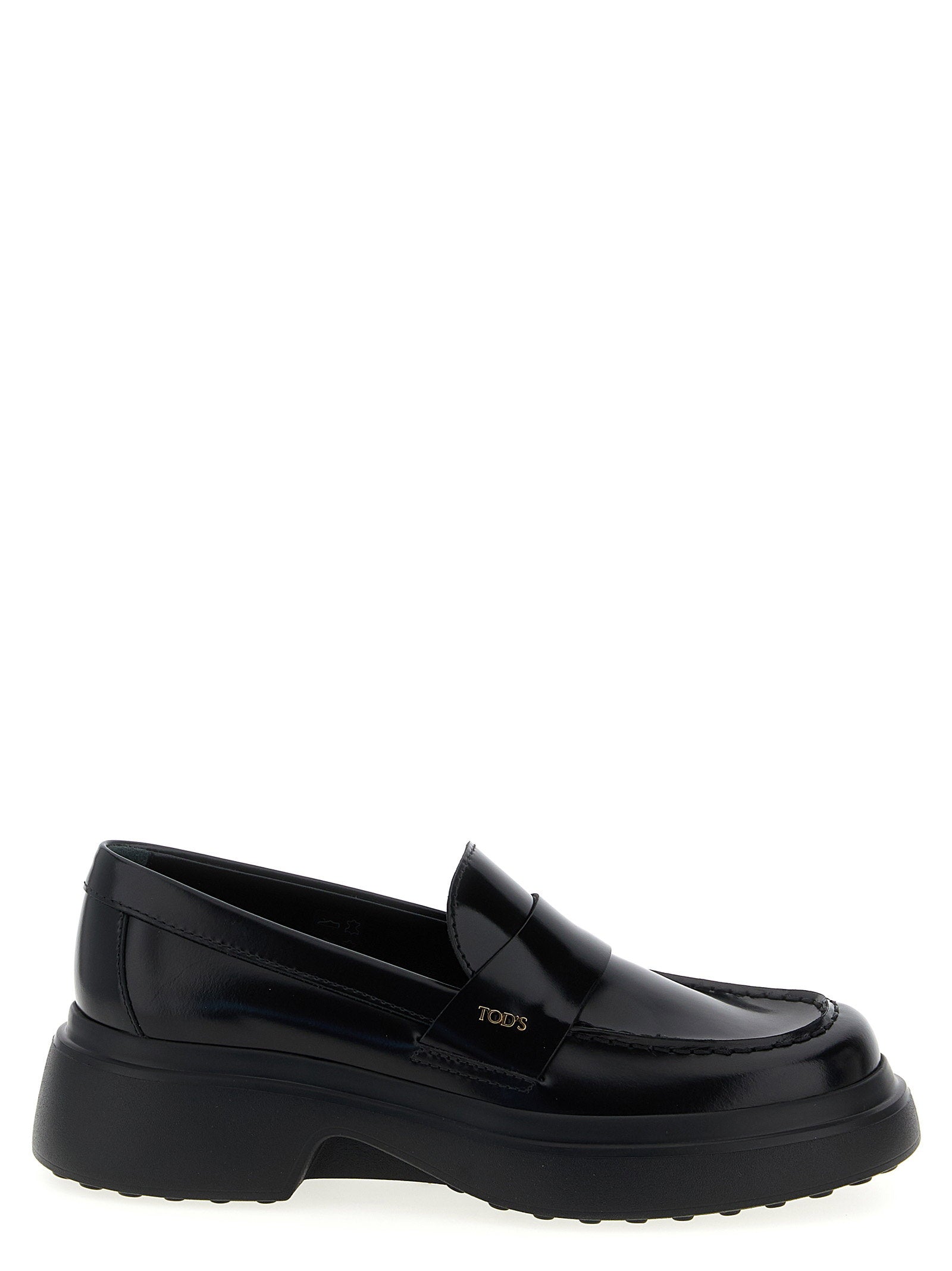 Tod's Brushed Calf Leather Loafer — Black