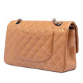Medium Classic Metallic Caviar Double Flap