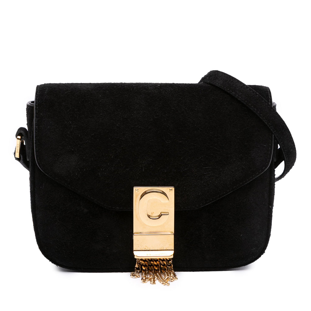 Small Suede Pampille C Bag