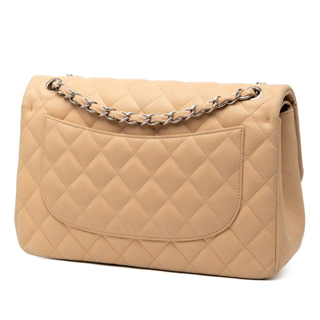 Jumbo Classic Lambskin Double Flap