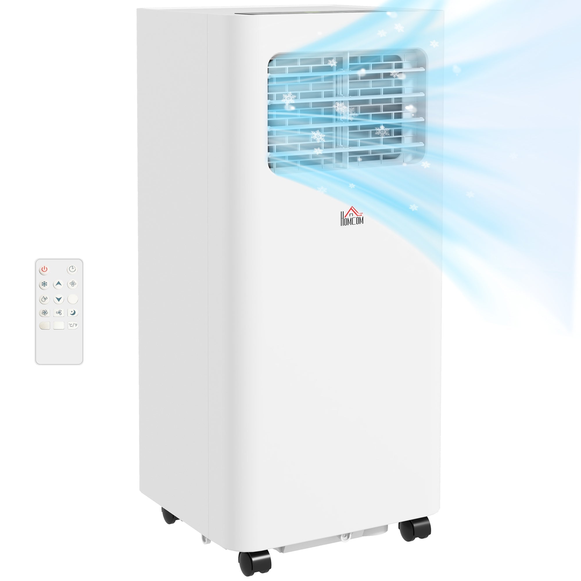 8000 BTU Mobile Air Conditioner, 345 Sq. Ft., AC Unit with Dehumidifier, Sleep, 24H Timer On/Off, Window Kit, White