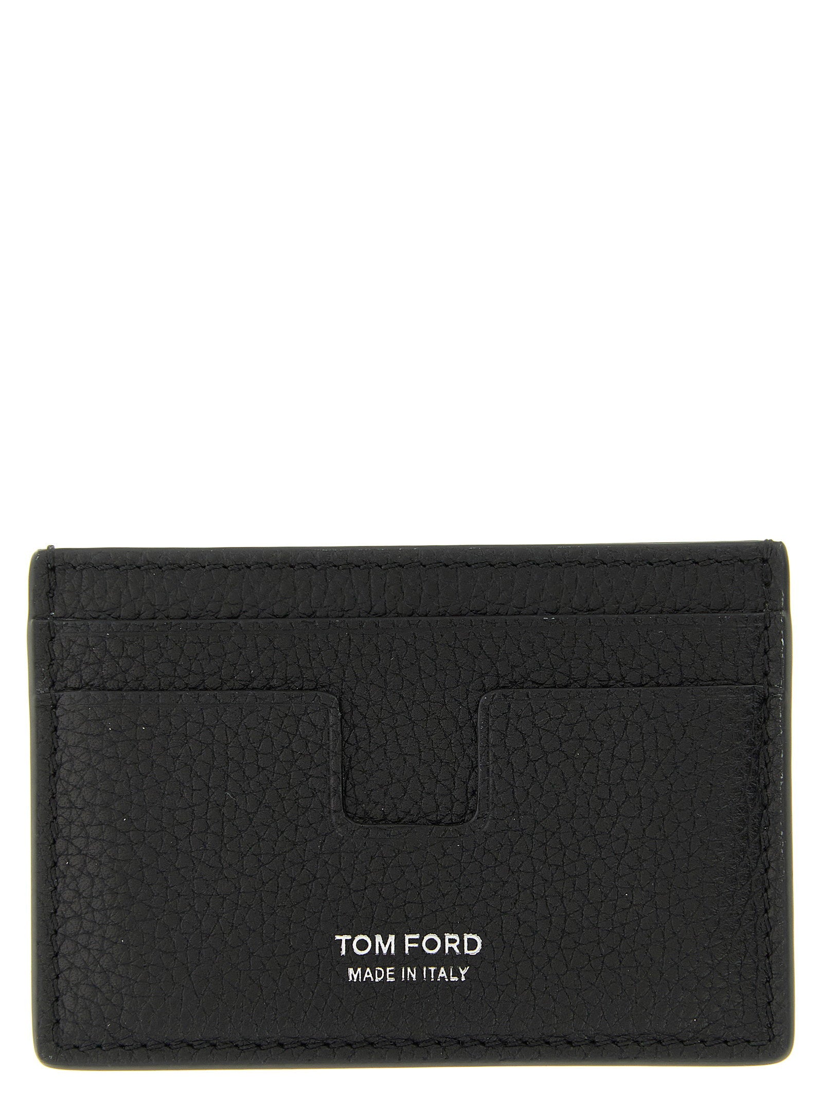 Tom Ford Hammered Leather Card Case — Black