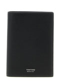 Tom Ford Hammered Leather Passport Holder — Black