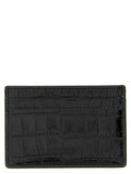 Tom Ford Crocodile-Print Leather Card Case — Black