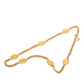 CC Gold Plated Crown Medallion Station Necklace