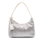 Mini Satin Crystal Re-Edition 2000 Shoulder Bag
