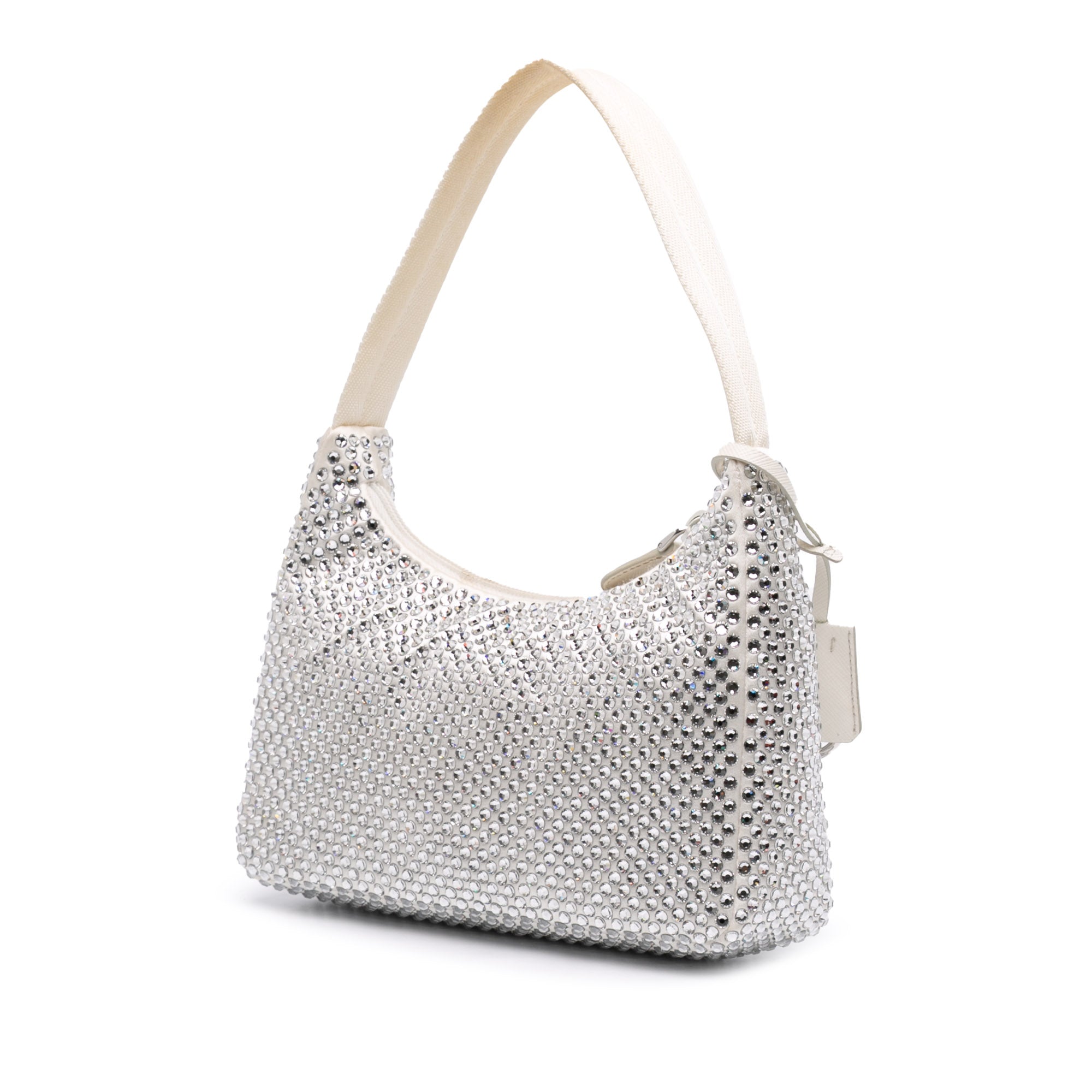 Mini Satin Crystal Re-Edition 2000 Shoulder Bag