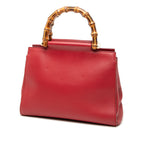 Small Leather Bamboo Nymphaea Satchel