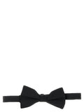 Valentino Garavani Silk Satin Bow Tie — Black